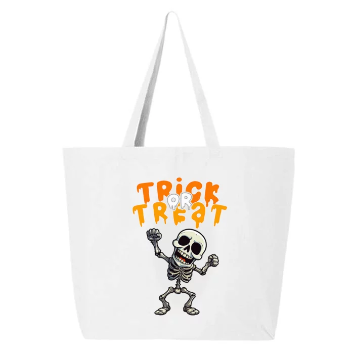 Halloween Spooky Skeleton Design Trick Or Treat 25L Jumbo Tote