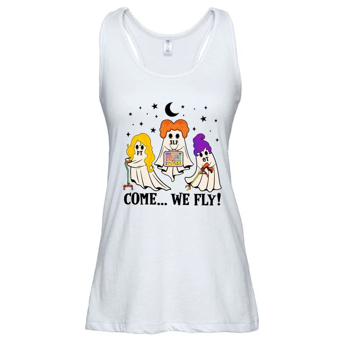 Halloween Spooky SLP OT PT Team Occupational Physical Speech Ladies Essential Flowy Tank