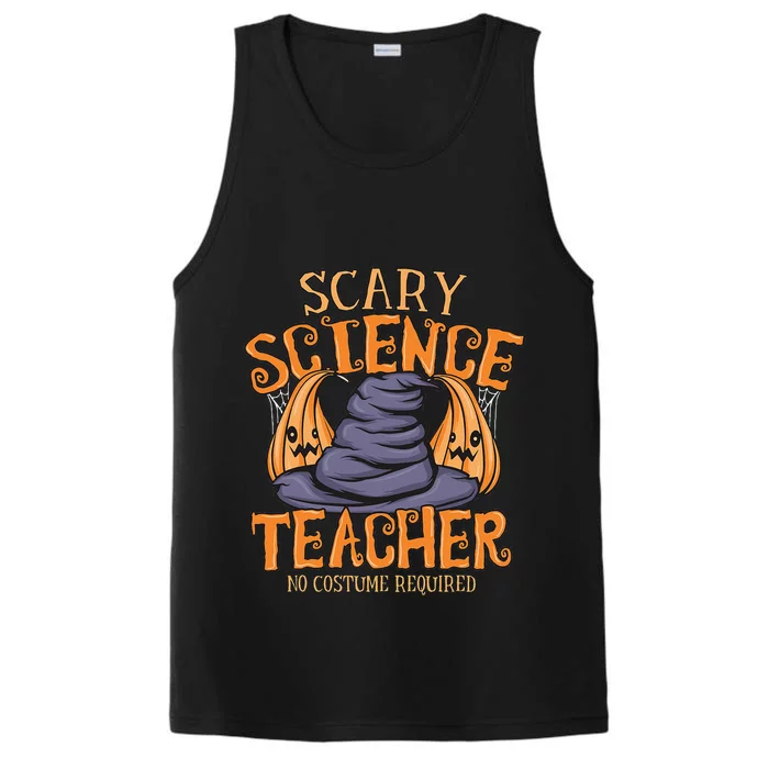 Halloween Scary Science Teacher No Costume Required Performance Tank