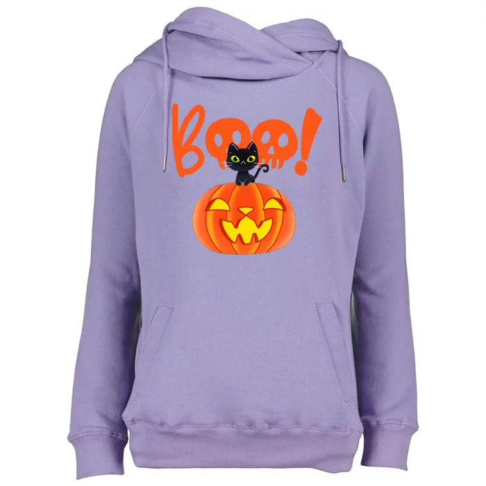 Halloween Spooky Season Womens Funnel Neck Pullover Hood