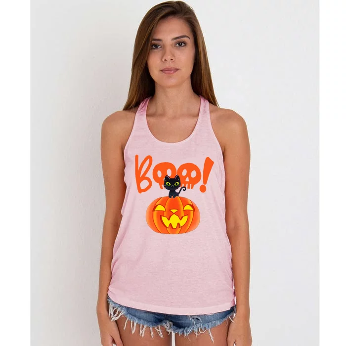 Halloween Spooky Season Women's Knotted Racerback Tank