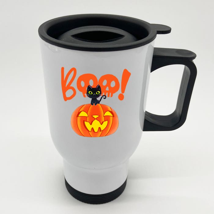 Halloween Spooky Season Front & Back Stainless Steel Travel Mug