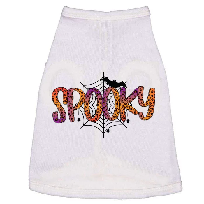 Halloween Spooky Spiderweb Leopard Halloween Day Doggie Tank