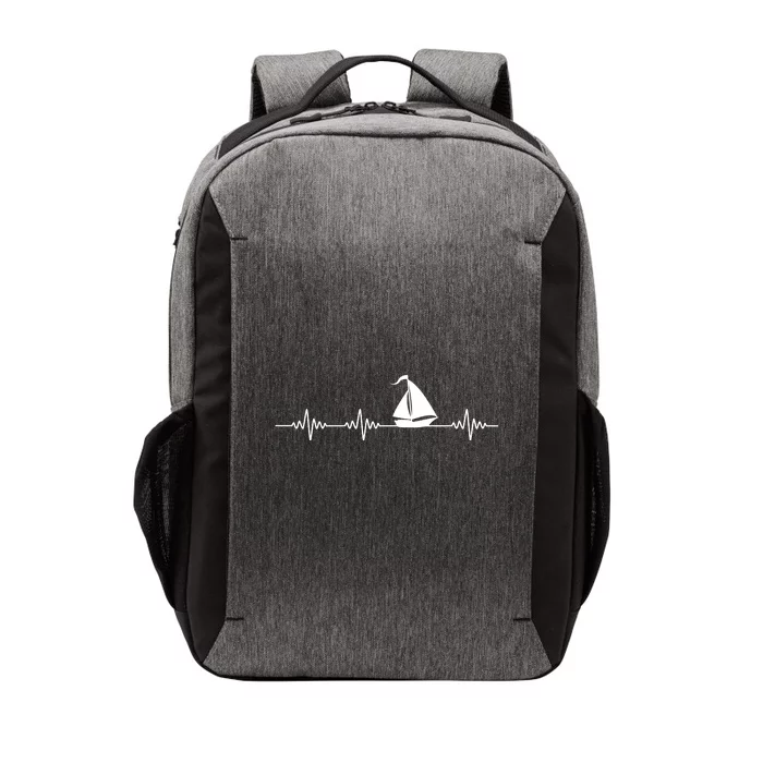 Heartbeat Sailing Sailboat Vector Backpack