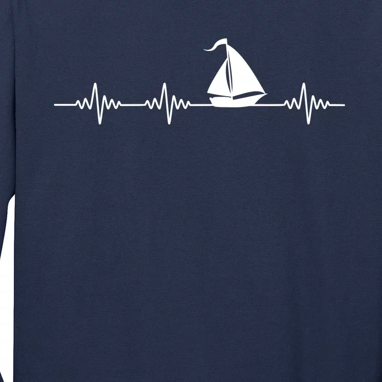 Heartbeat Sailing Sailboat Long Sleeve Shirt