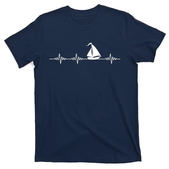 Heartbeat Sailing Sailboat T-Shirt