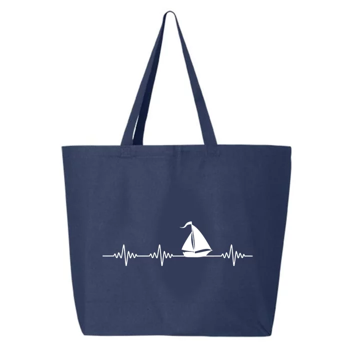 Heartbeat Sailing Sailboat 25L Jumbo Tote