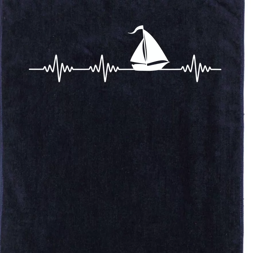 Heartbeat Sailing Sailboat Platinum Collection Golf Towel