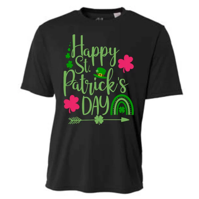 Happy St Saint Patricks Day Funny For Women Cooling Performance Crew T-Shirt