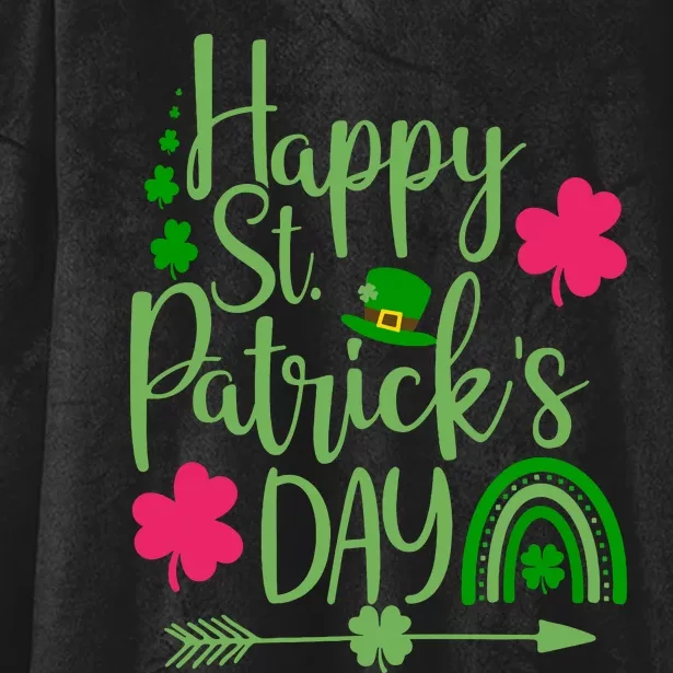 Happy St Saint Patricks Day Funny For Women Hooded Wearable Blanket