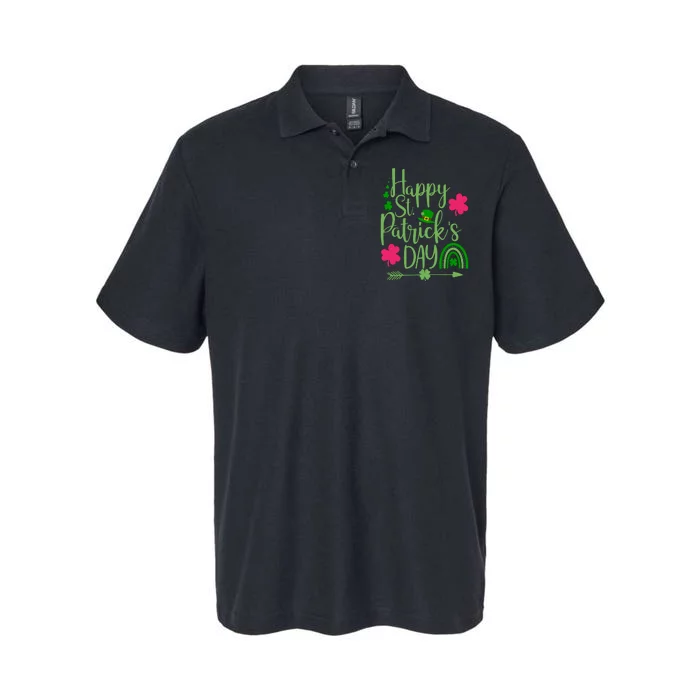 Happy St Saint Patricks Day Funny For Women Softstyle Adult Sport Polo