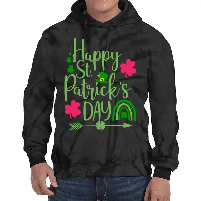 Happy St Saint Patricks Day Funny For Women Tie Dye Hoodie