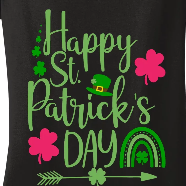 Happy St Saint Patricks Day Funny For Women Women's V-Neck T-Shirt