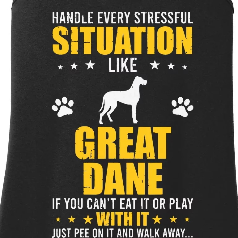 Handle Stressful Situation Great Dane Dog Lovers Ladies Essential Tank