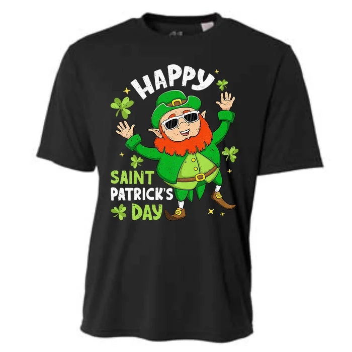 Happy St Saint Patricks Day Leprechaun Cooling Performance Crew T-Shirt