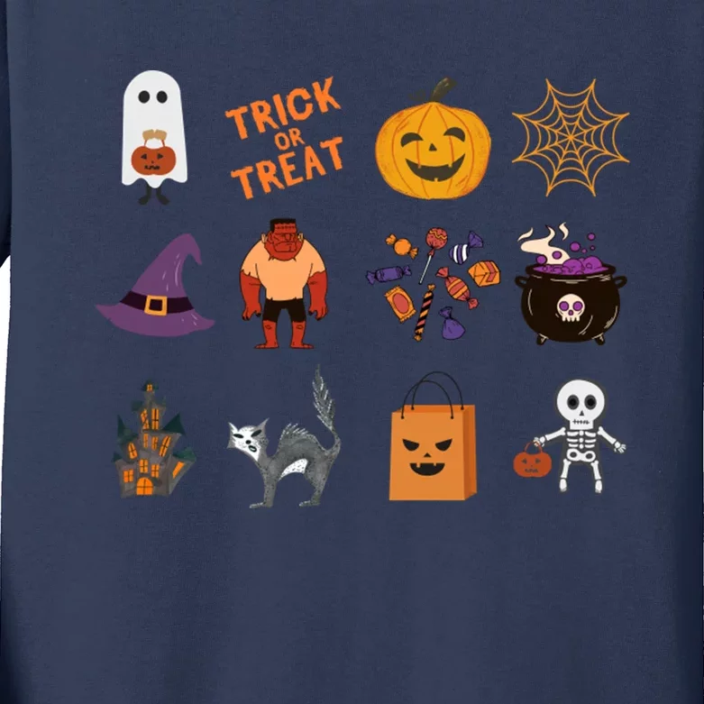 Halloween Spooky Season Kids Long Sleeve Shirt