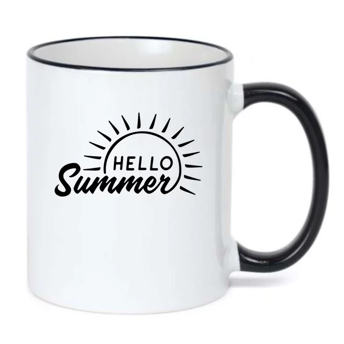 Hello Summer Sunset Black Color Changing Mug