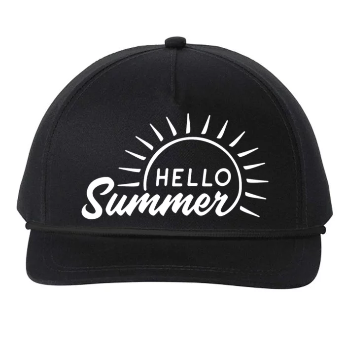 Hello Summer Sunset Snapback Five-Panel Rope Hat