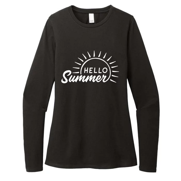 Hello Summer Sunset Womens CVC Long Sleeve Shirt