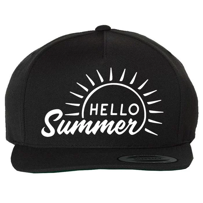 Hello Summer Sunset Wool Snapback Cap