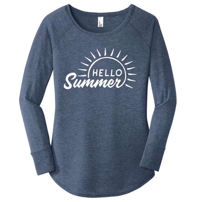 Hello Summer Sunset Women's Perfect Tri Tunic Long Sleeve Shirt