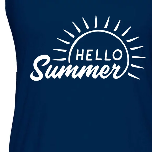 Hello Summer Sunset Ladies Essential Flowy Tank