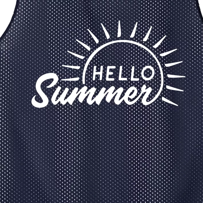 Hello Summer Sunset Mesh Reversible Basketball Jersey Tank