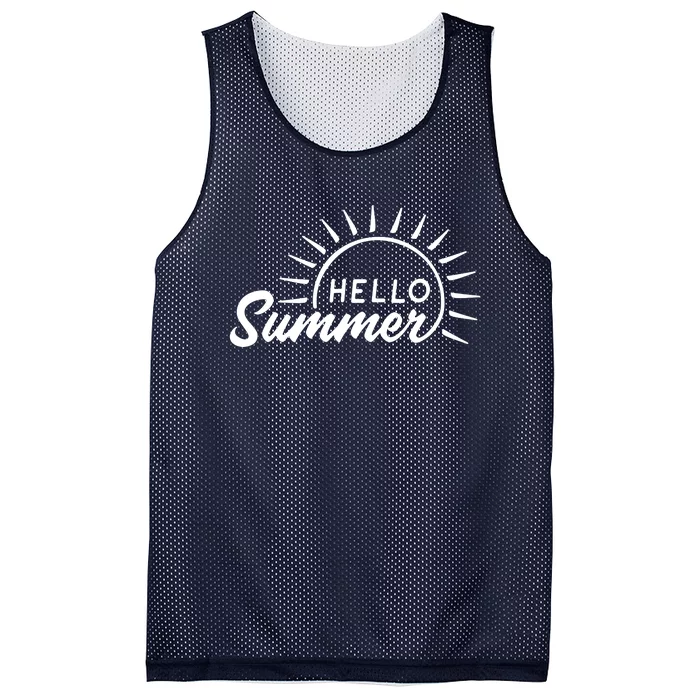 Hello Summer Sunset Mesh Reversible Basketball Jersey Tank