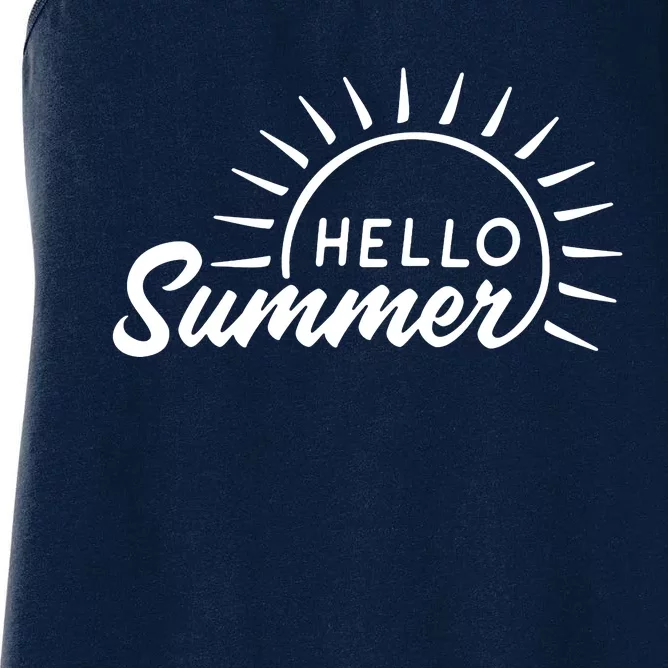 Hello Summer Sunset Women's Racerback Tank