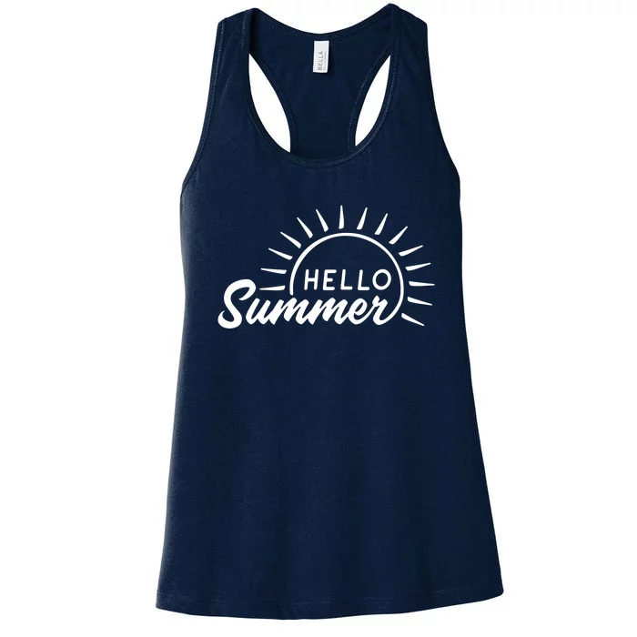 Hello Summer Sunset Women's Racerback Tank