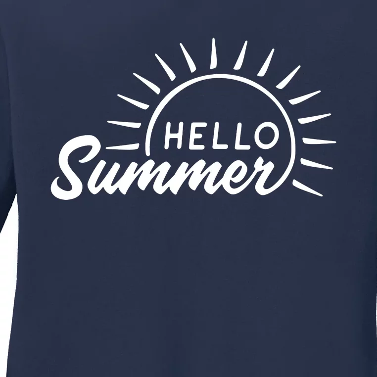 Hello Summer Sunset Ladies Long Sleeve Shirt