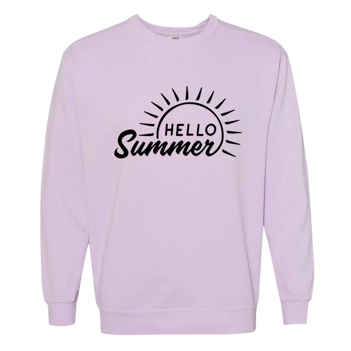 Hello Summer Sunset Garment-Dyed Sweatshirt