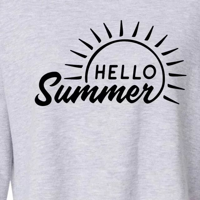 Hello Summer Sunset Cropped Pullover Crew