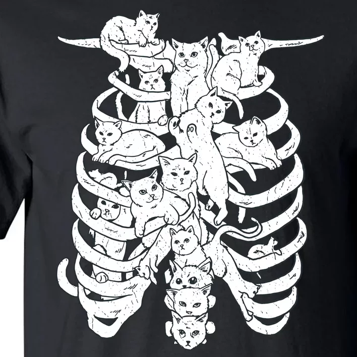 Human Skeleton Spine Cats Tall T-Shirt