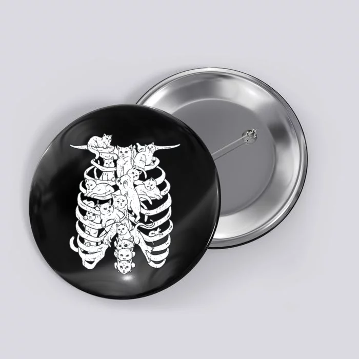 Human Skeleton Spine Cats Button