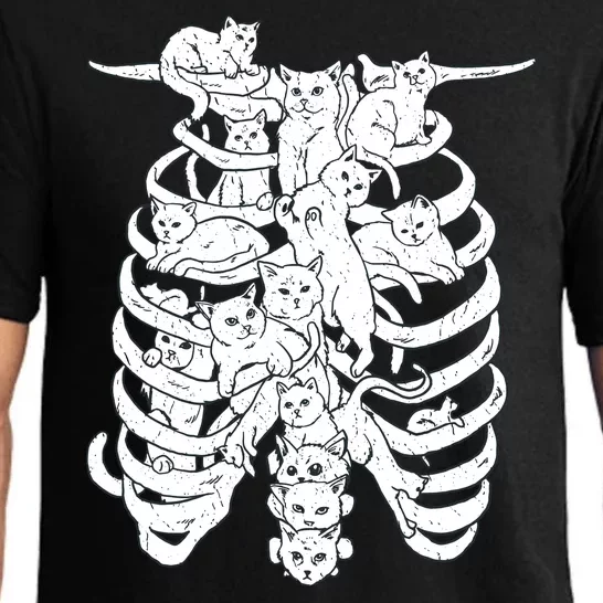 Human Skeleton Spine Cats Pajama Set