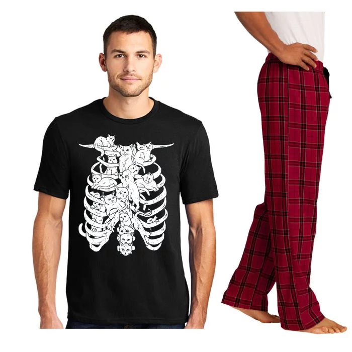 Human Skeleton Spine Cats Pajama Set