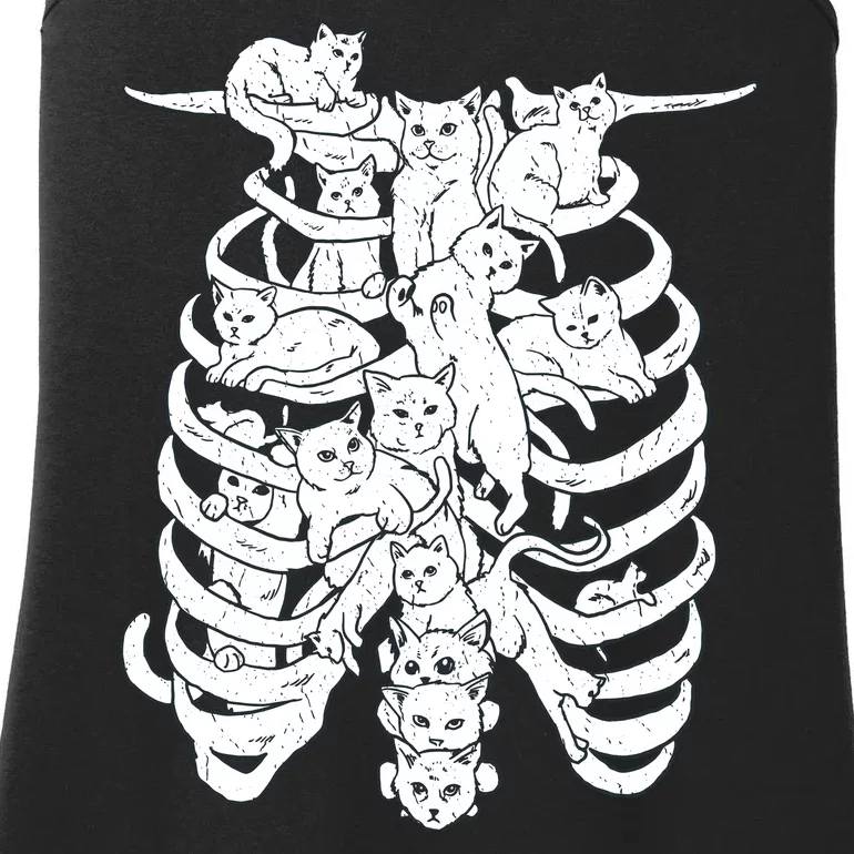 Human Skeleton Spine Cats Ladies Essential Tank