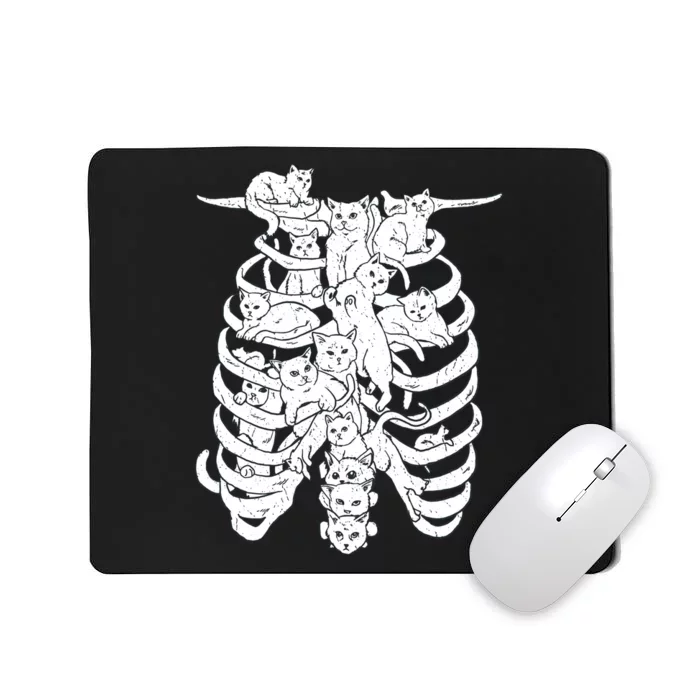 Human Skeleton Spine Cats Mousepad