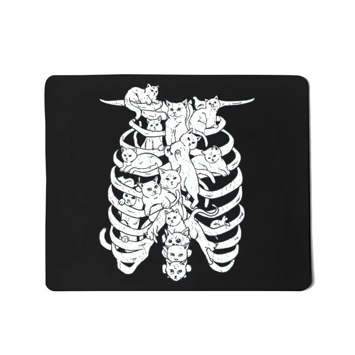 Human Skeleton Spine Cats Mousepad