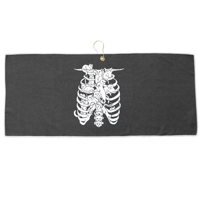 Human Skeleton Spine Cats Large Microfiber Waffle Golf Towel