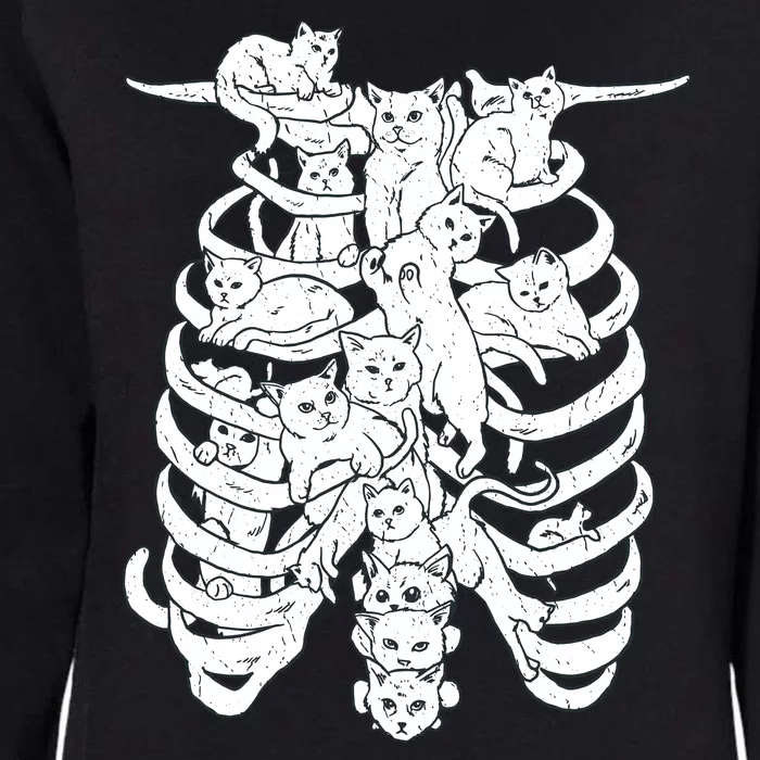 Human Skeleton Spine Cats Womens California Wash Sweatshirt