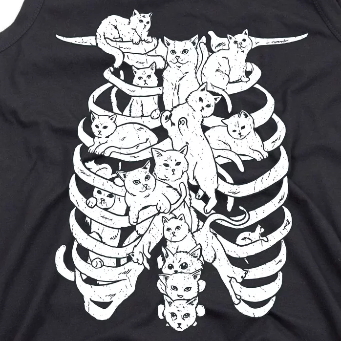 Human Skeleton Spine Cats Tank Top