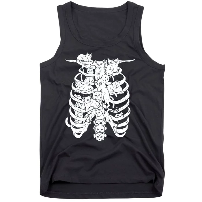 Human Skeleton Spine Cats Tank Top