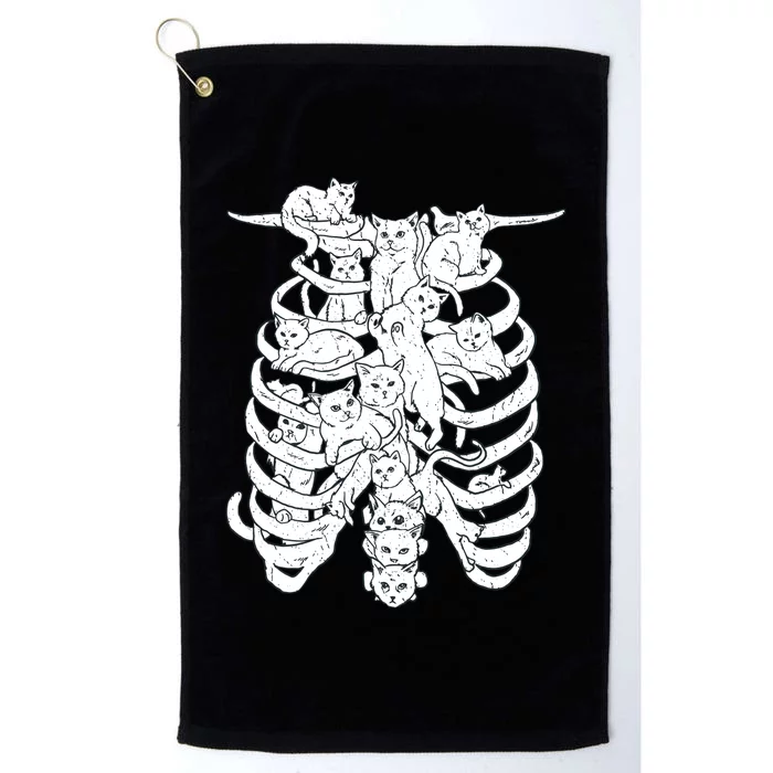 Human Skeleton Spine Cats Platinum Collection Golf Towel