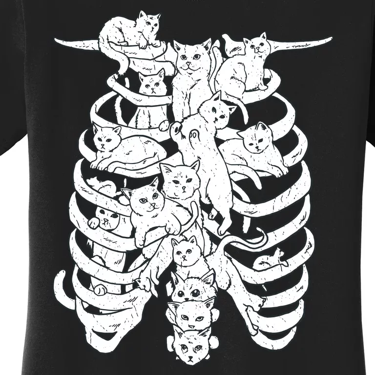 Human Skeleton Spine Cats Women's T-Shirt