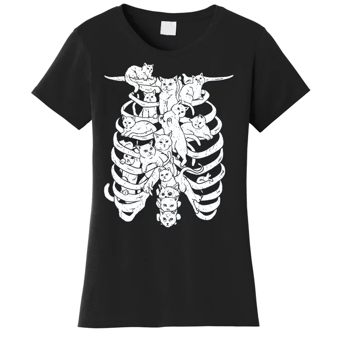 Human Skeleton Spine Cats Women's T-Shirt