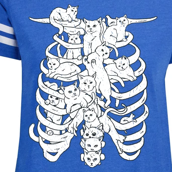 Human Skeleton Spine Cats Enza Ladies Jersey Football T-Shirt