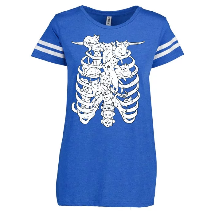 Human Skeleton Spine Cats Enza Ladies Jersey Football T-Shirt