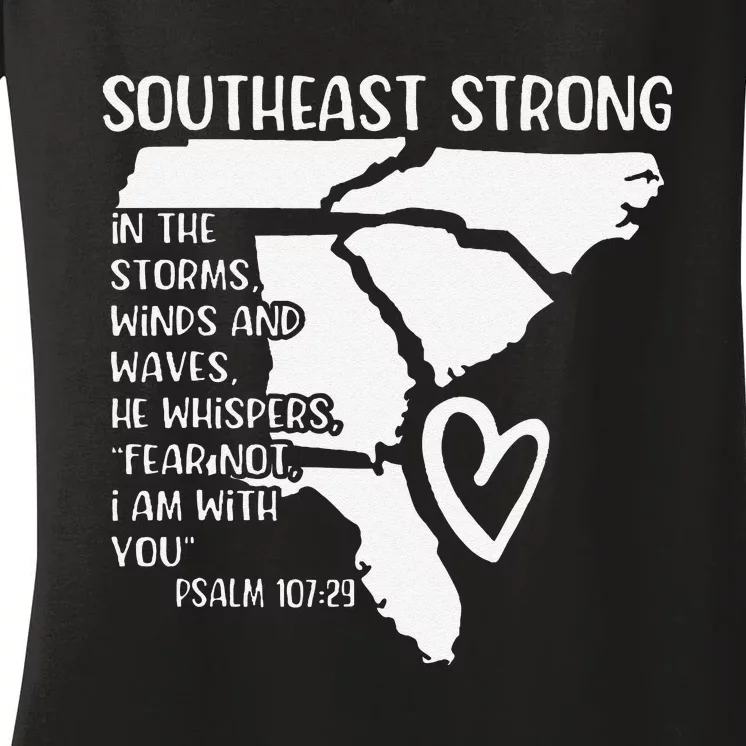 Hurricane Strong Southeast Strong Pray For North Carolina Women's V-Neck T-Shirt